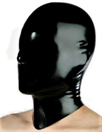 latex hood with nose holes only
