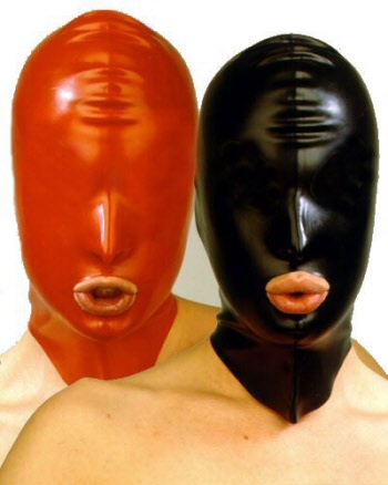 latex hood with mouth hole only