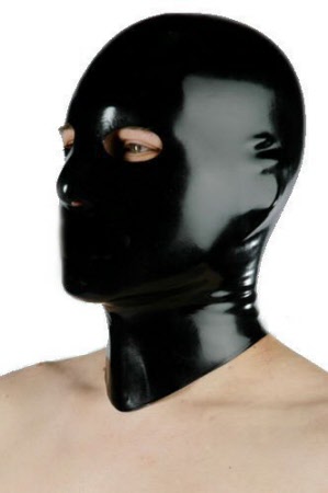 latex mask with eyes and nose holes only